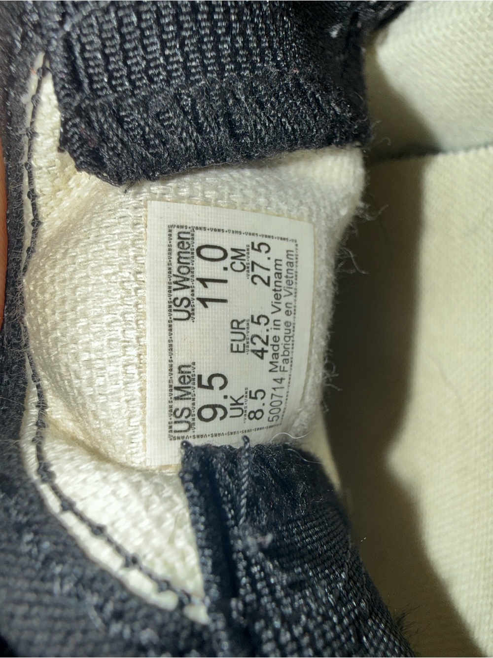Vans Black Slip-On Canvas Loafers - Picture 5 of 5